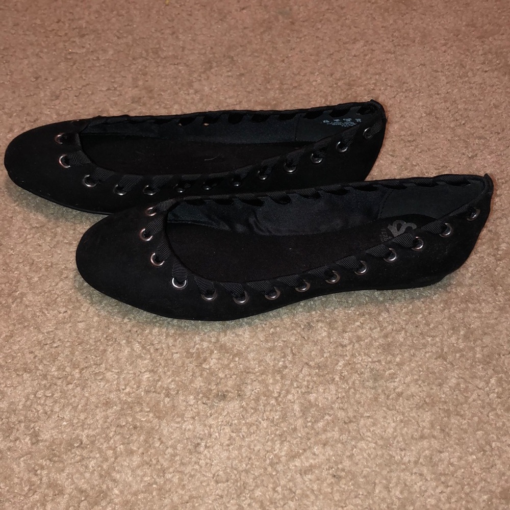 Fergalicious Black Flats. Size 8. Never Worn.